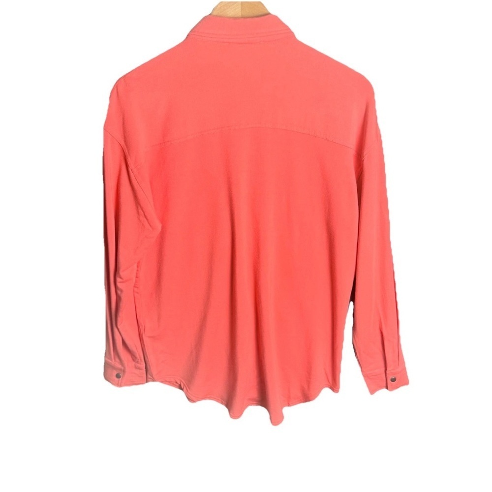 Workshop Republic Women’s Shacket Size M Coral Snap Front Fleece - Picture 3 of 6